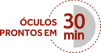 Óculos prontos em 30 minutos